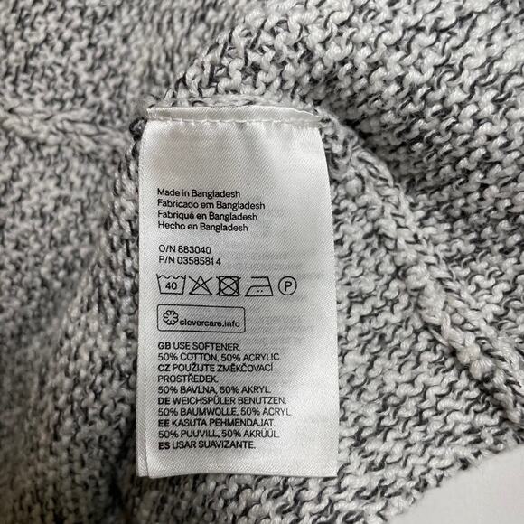 H&M Women's Open Front Knit Longline Cardigan Sweater Gray XS Comfy Cozy Neutral - Picture 8 of 8